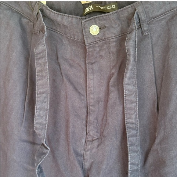 NWT Zara Men’s Carrot Fit Chino Pants Navy Blue Size 34 - Picture 6 of 6